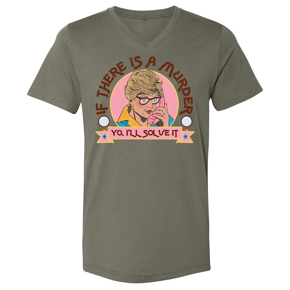 Unisex V-Neck T-Shirt - CEMHUW21 - Military Green - 15