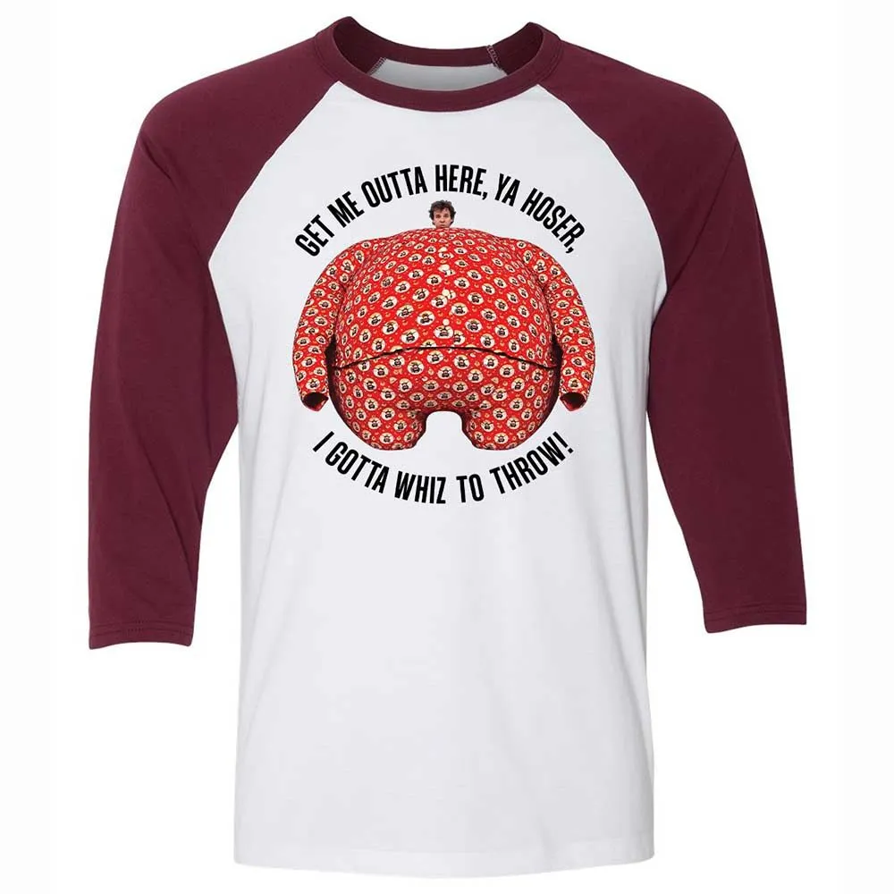 Unisex 3/4 Baseball Tee - CL9MFYZN - White/Maroon - 7