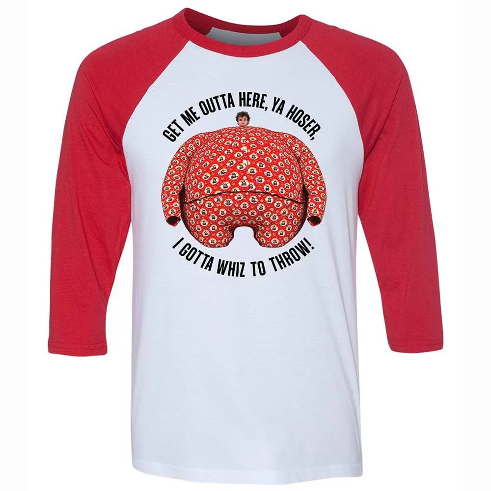 Unisex 3/4 Baseball Tee - CL9MFYZN - White/Red - 9