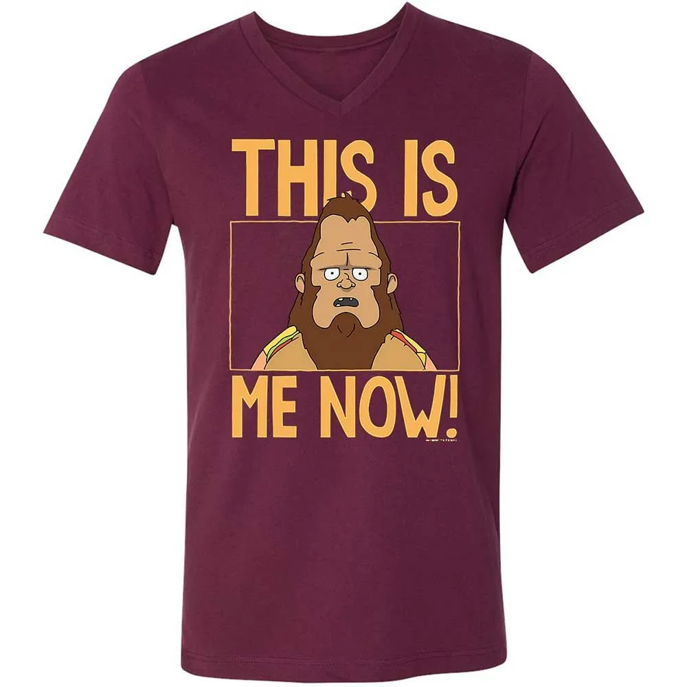 Unisex V-Neck T-Shirt - 2CAB63W2 - Maroon - 14