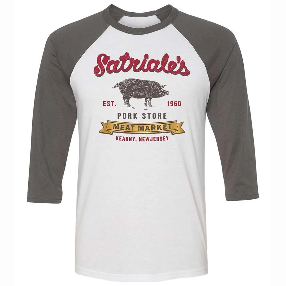 Unisex 3/4 Baseball Tee - 242BSELZ - White/Asphalt - 2