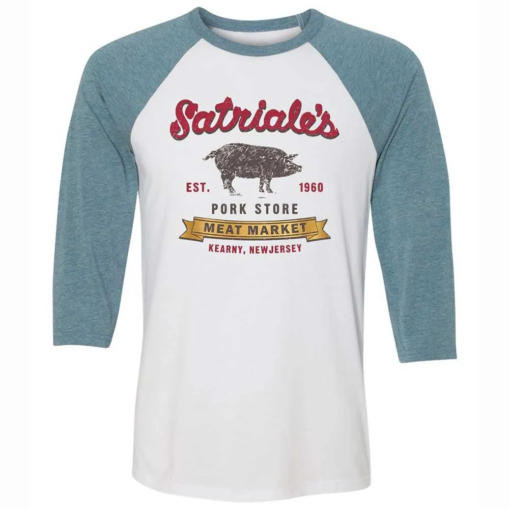 Unisex 3/4 Baseball Tee - 242BSELZ - White/Denim - 3