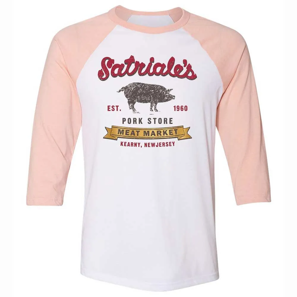 Unisex 3/4 Baseball Tee - 242BSELZ - White/Heather Peach - 5