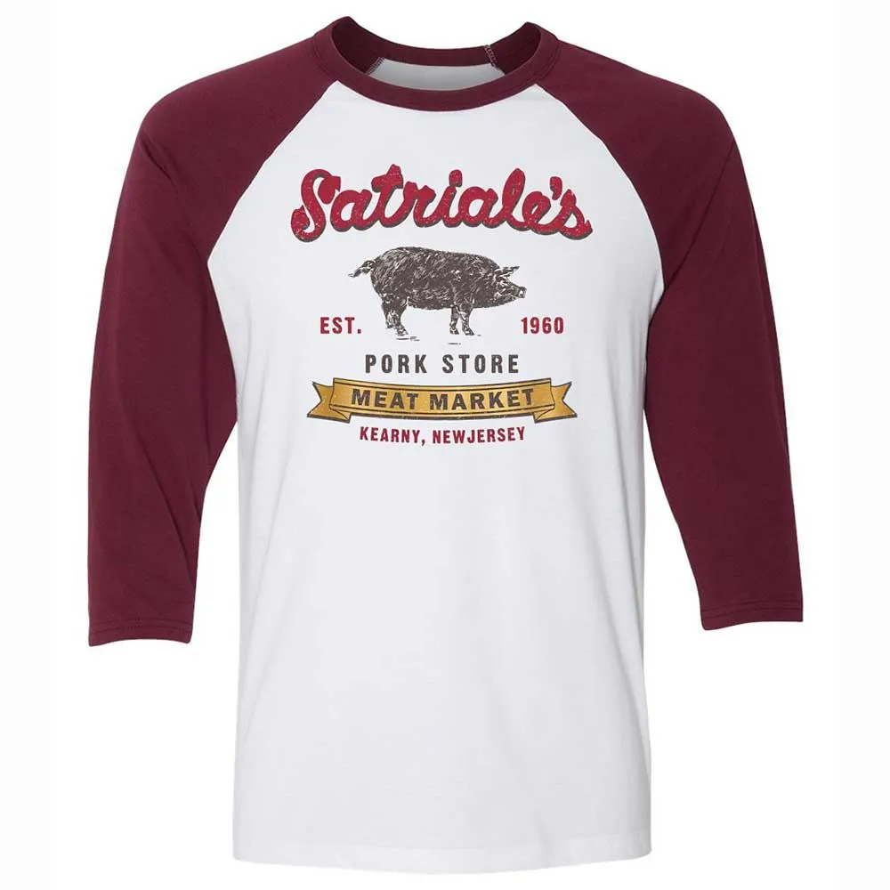Unisex 3/4 Baseball Tee - 242BSELZ - White/Maroon - 7
