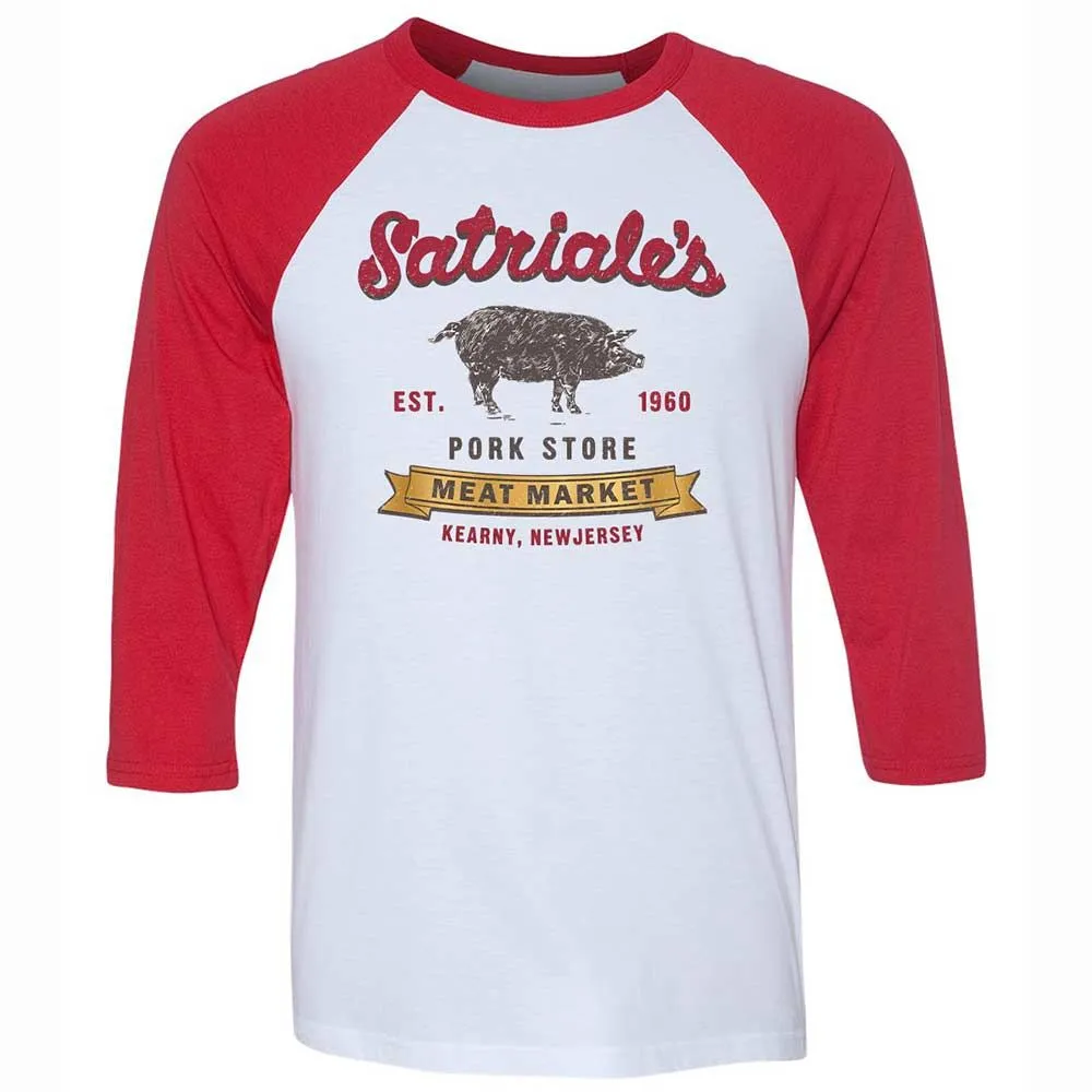 Unisex 3/4 Baseball Tee - 242BSELZ - White/Red - 9