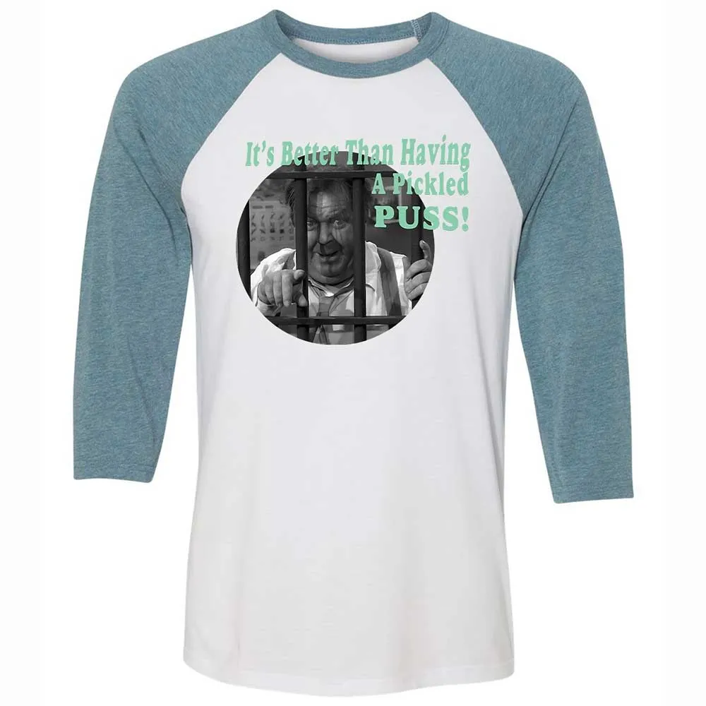 Unisex 3/4 Baseball Tee - ENBUQFSQ - White/Denim - 3