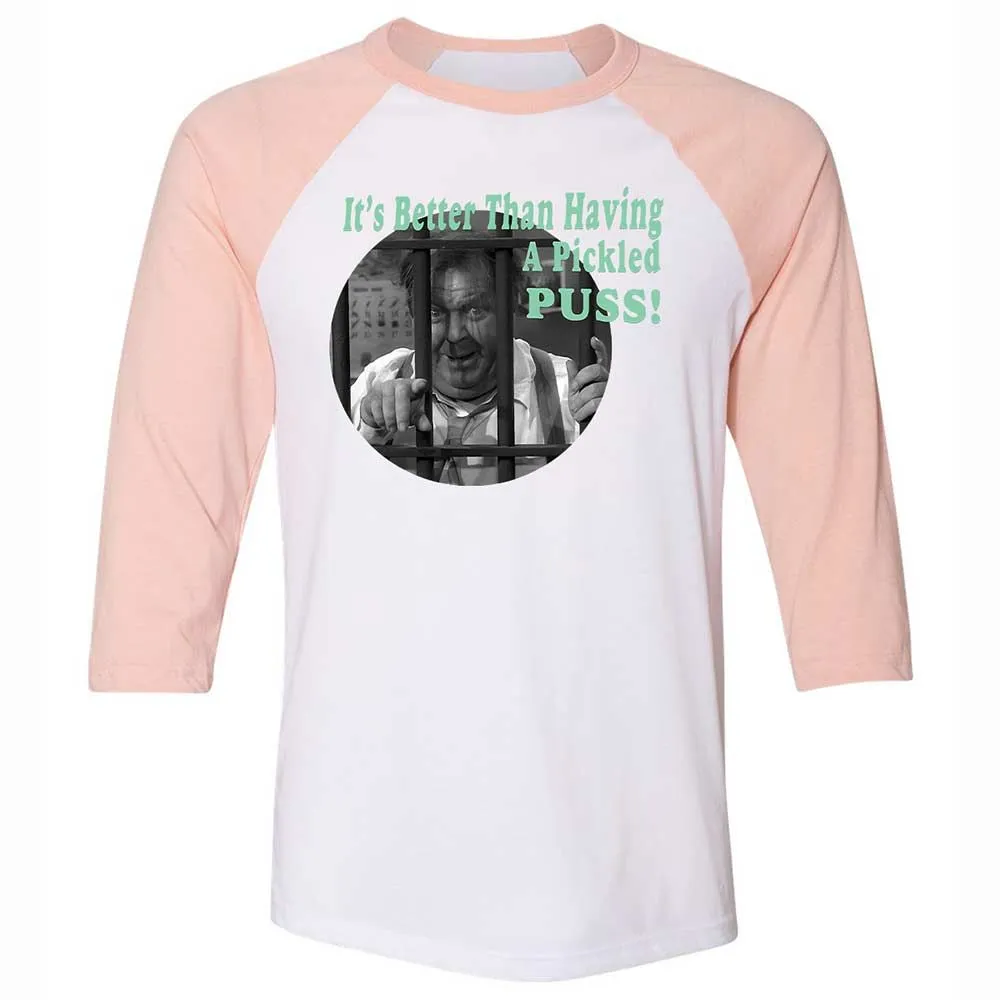Unisex 3/4 Baseball Tee - ENBUQFSQ - White/Heather Peach - 5