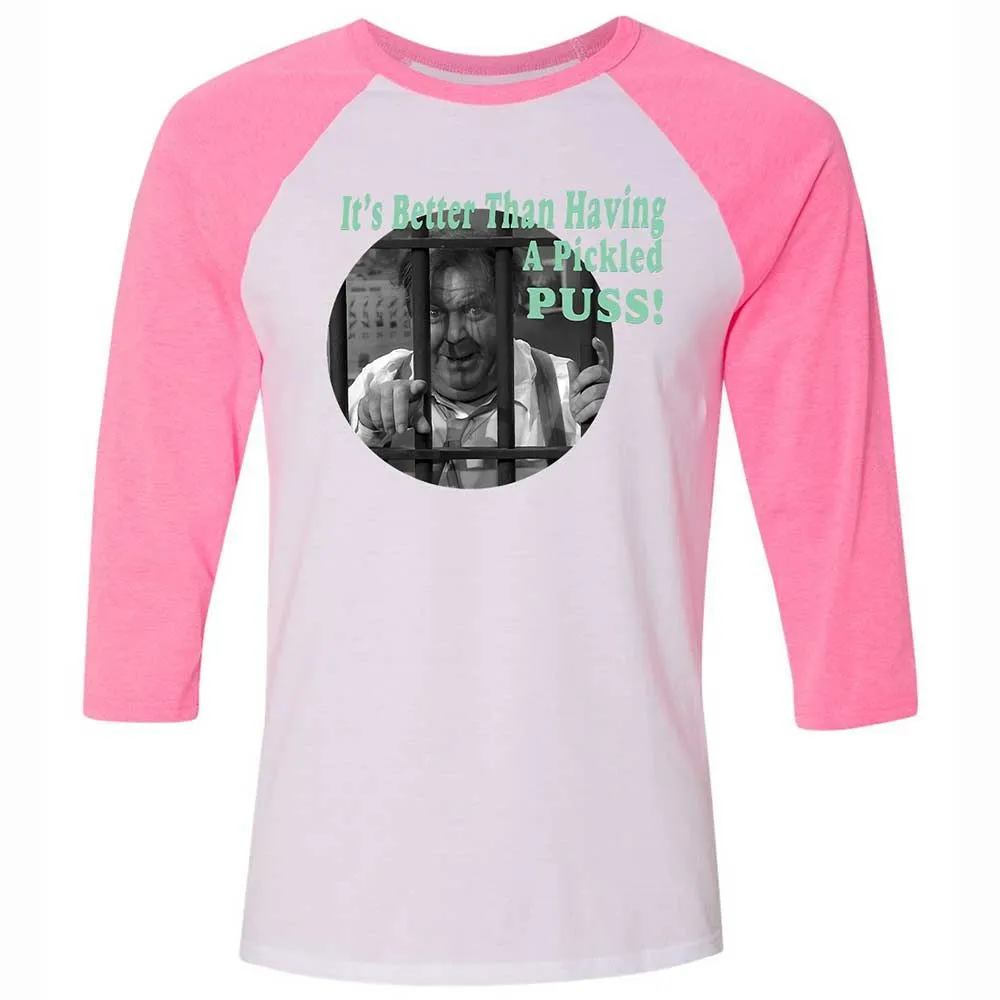 Unisex 3/4 Baseball Tee - ENBUQFSQ - White/Neon Pink - 12