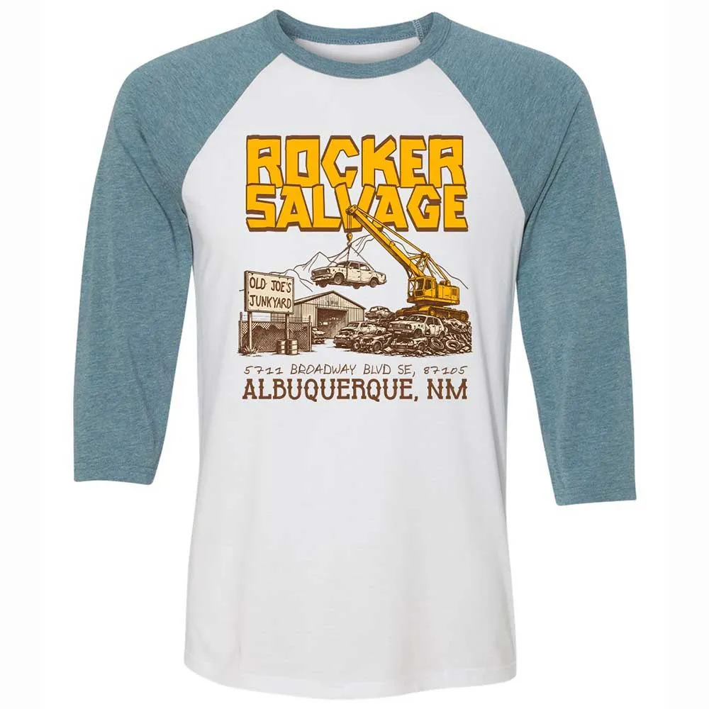 Unisex 3/4 Baseball Tee - K6R3AVJS - White/Denim - 3