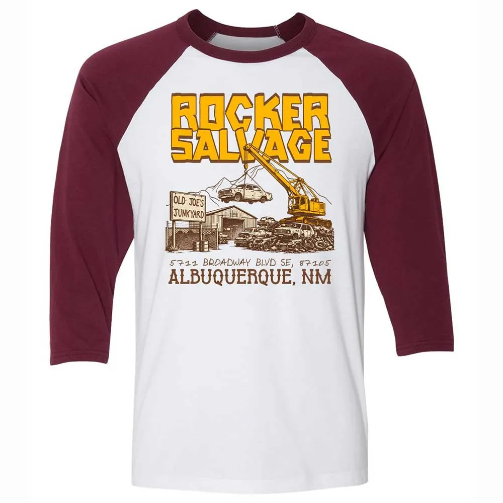 Unisex 3/4 Baseball Tee - K6R3AVJS - White/Maroon - 7