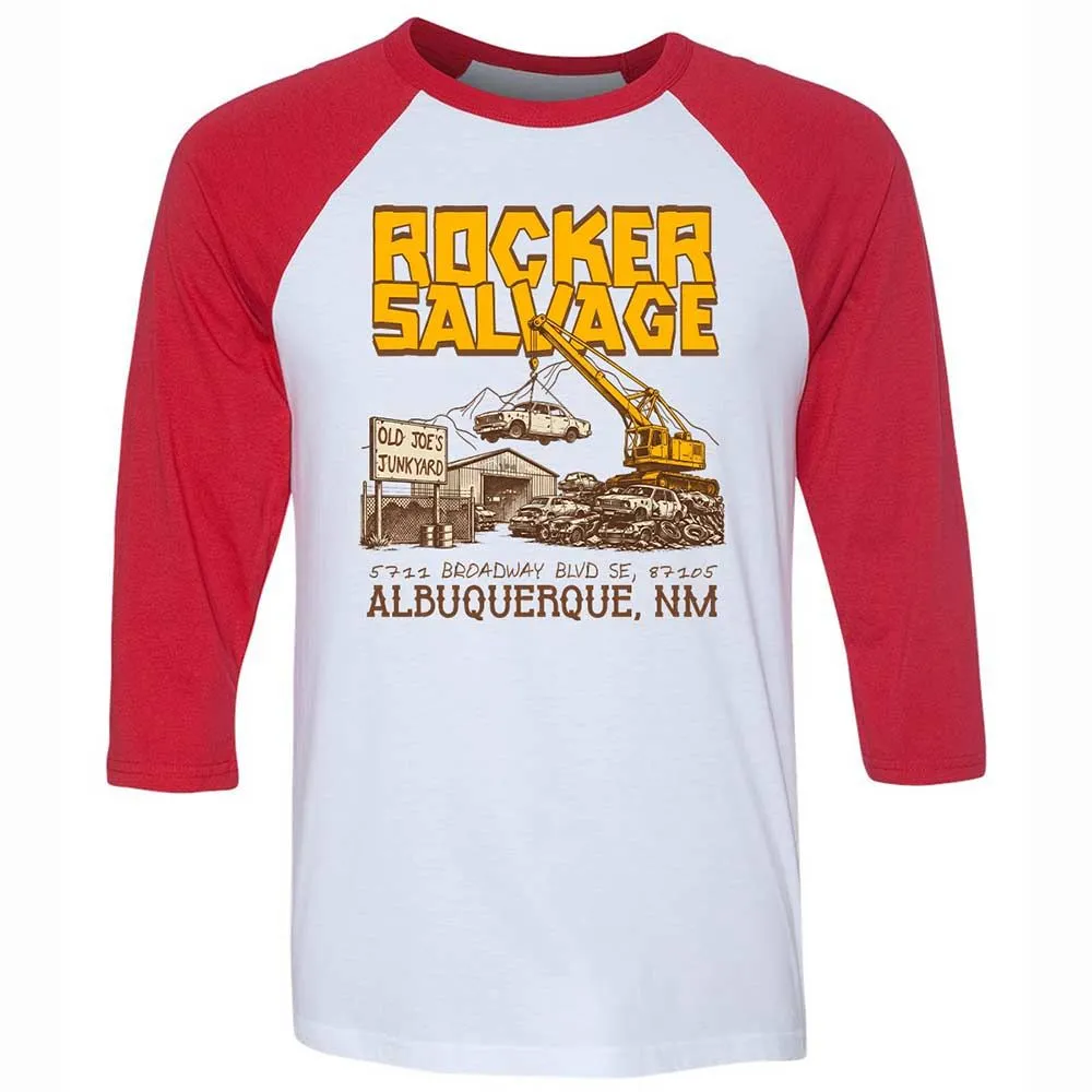 Unisex 3/4 Baseball Tee - K6R3AVJS - White/Red - 9