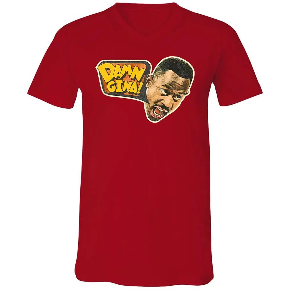 Unisex V-Neck T-Shirt - 4PQSR12N - Red - 5