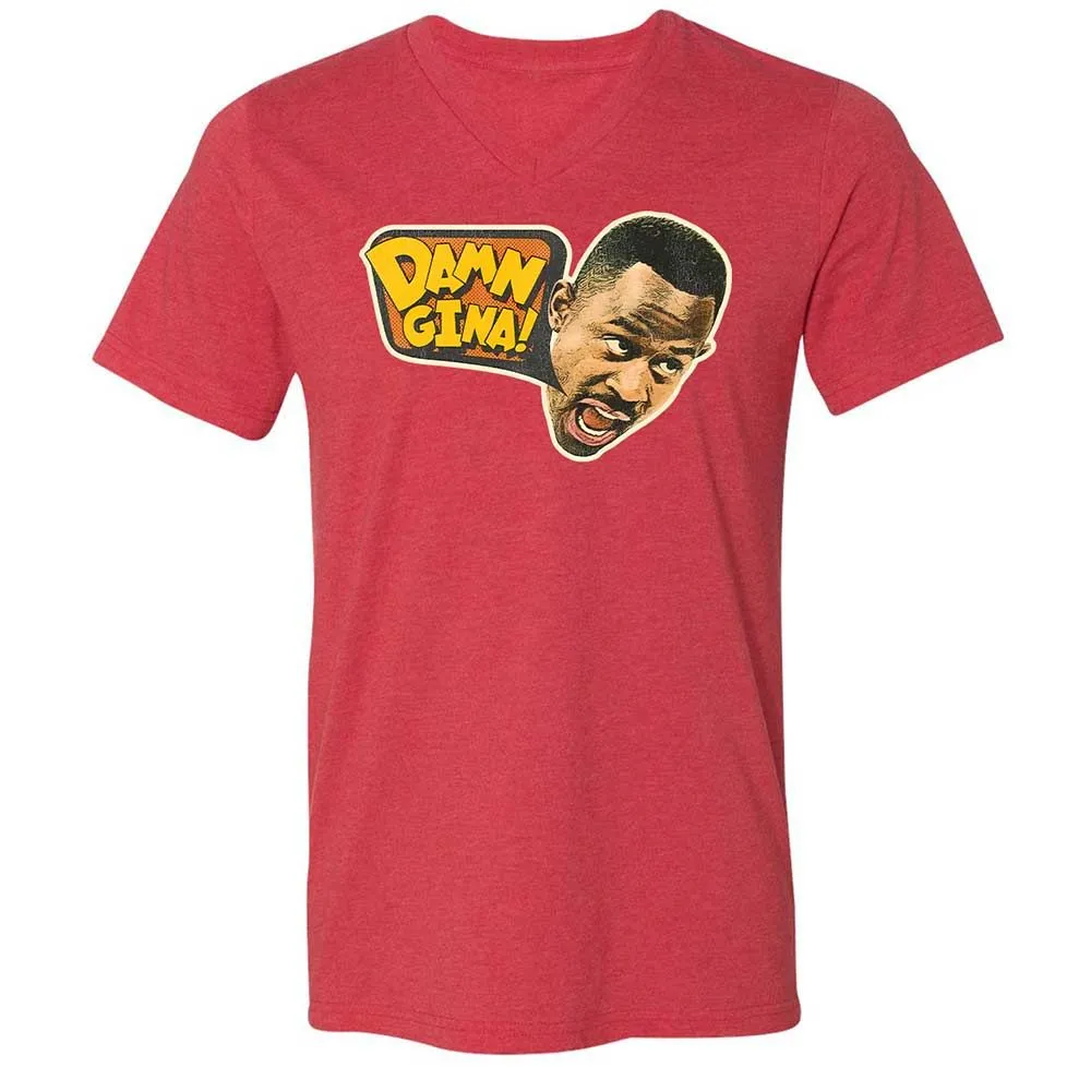 Unisex V-Neck T-Shirt - 4PQSR12N - Heather Red - 6