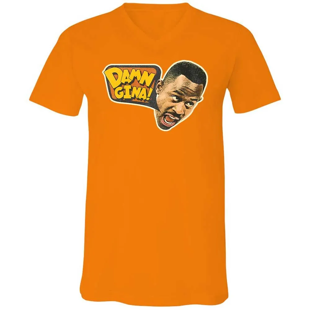 Unisex V-Neck T-Shirt - 4PQSR12N - Orange - 7