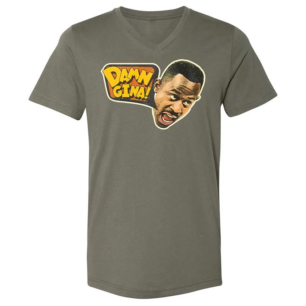 Unisex V-Neck T-Shirt - 4PQSR12N - Military Green - 15