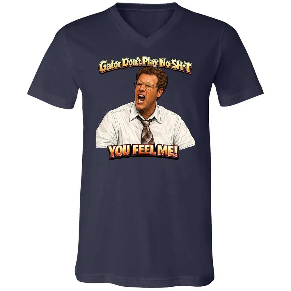 Unisex V-Neck T-Shirt - Z3CKYTBE - Navy - 12