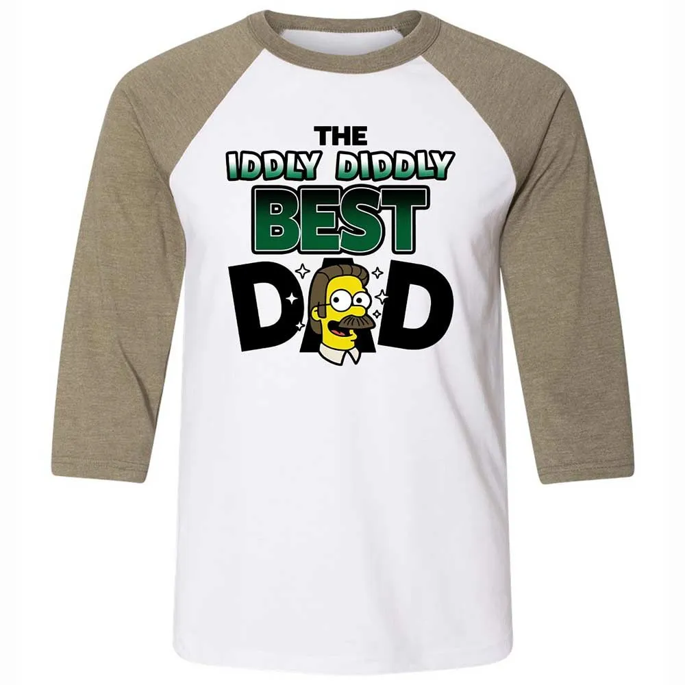 The Iddly diddly best dad - White/Heather Olive - 4