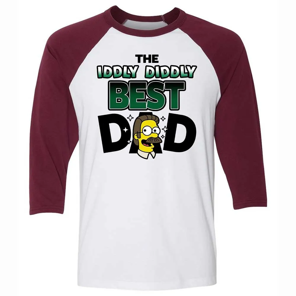 The Iddly diddly best dad - White/Maroon - 7