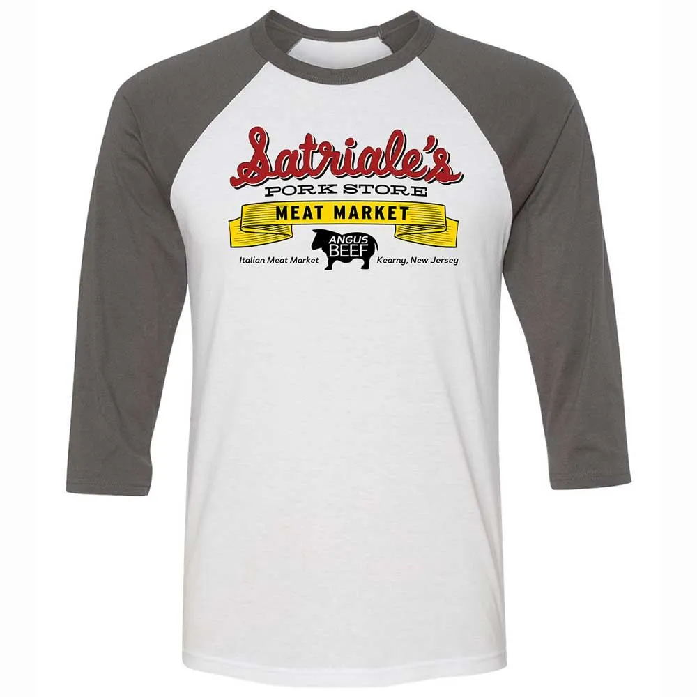 Unisex 3/4 Baseball Tee - R6UP8666 - White/Asphalt - 2