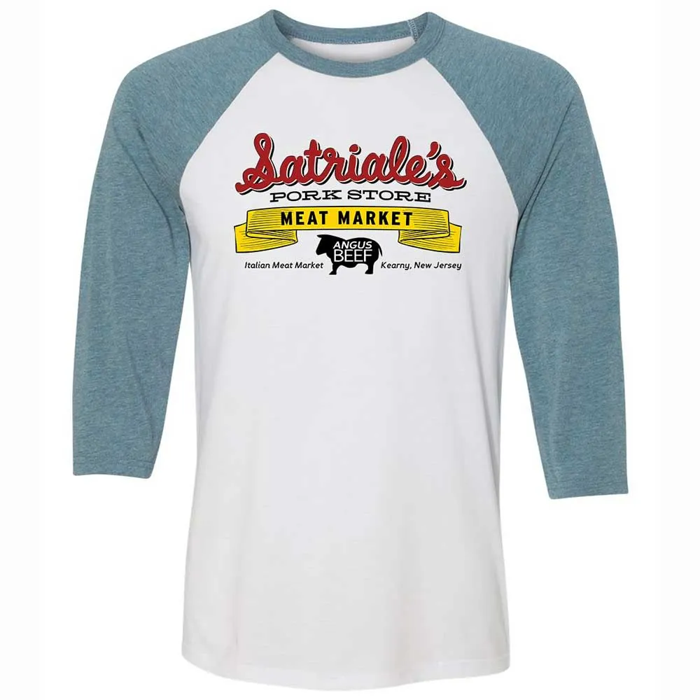 Unisex 3/4 Baseball Tee - R6UP8666 - White/Denim - 3