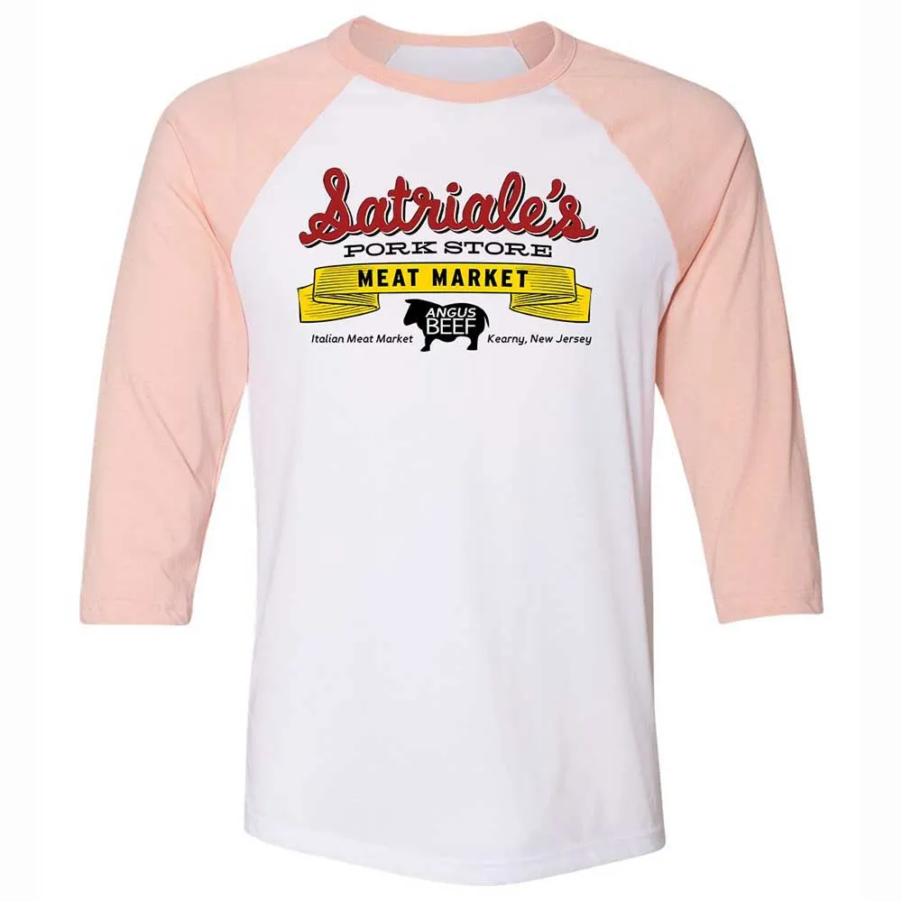 Unisex 3/4 Baseball Tee - R6UP8666 - White/Heather Peach - 5