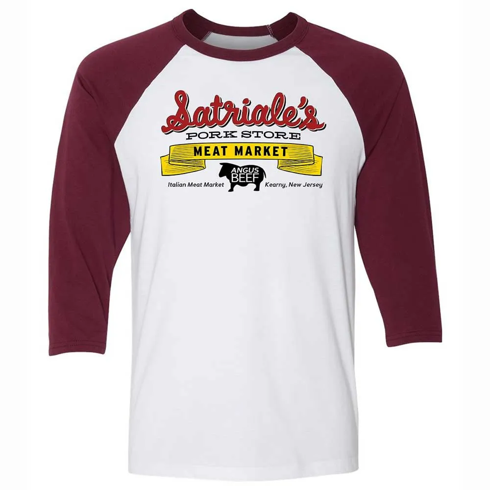 Unisex 3/4 Baseball Tee - R6UP8666 - White/Maroon - 7