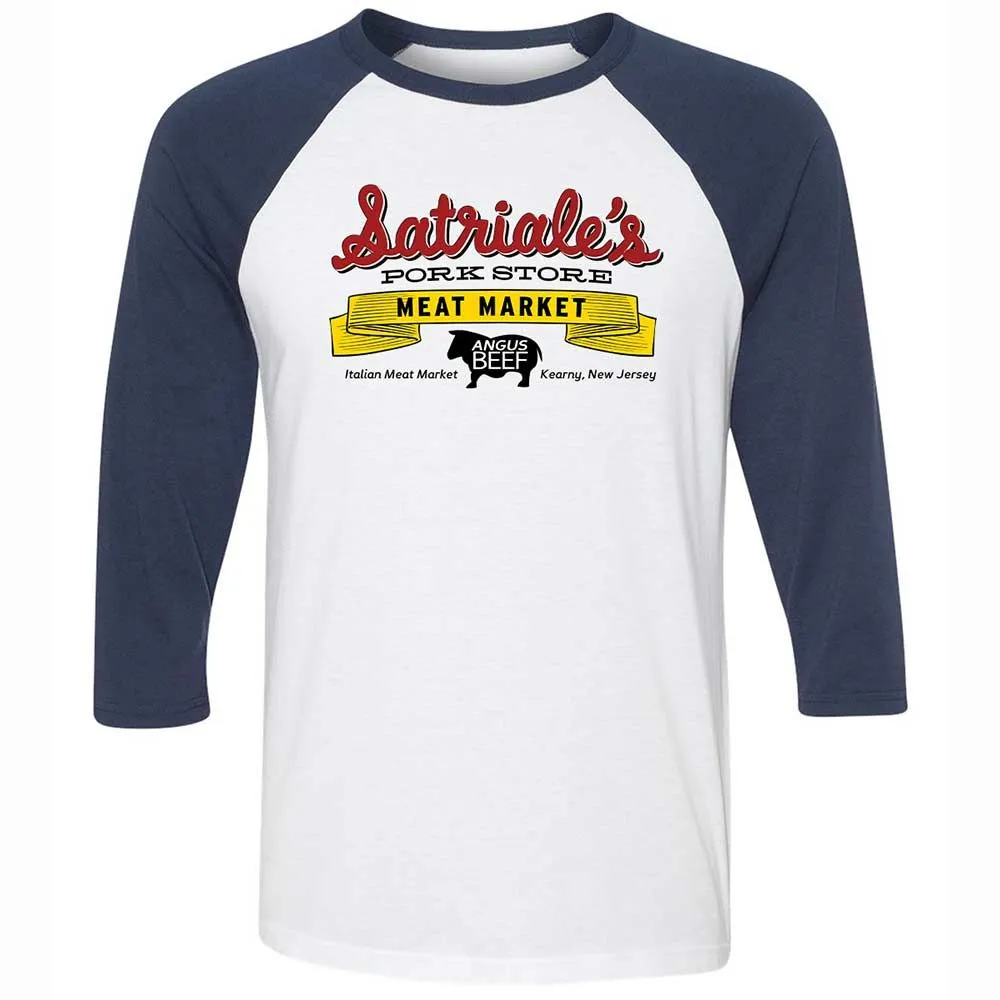 Unisex 3/4 Baseball Tee - R6UP8666 - White/Navy - 8