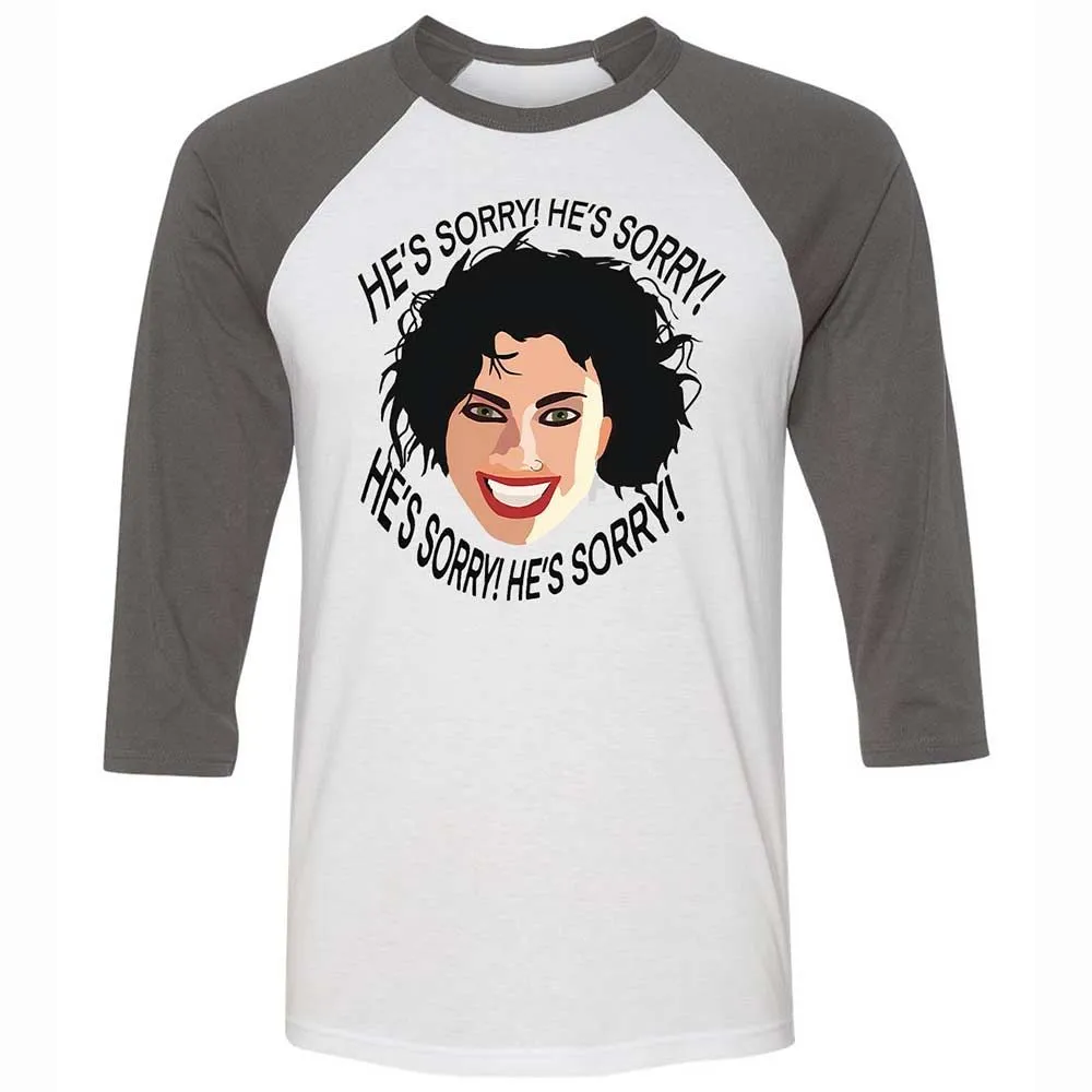Unisex 3/4 Baseball Tee - XRKF3ZXR - White/Asphalt - 2