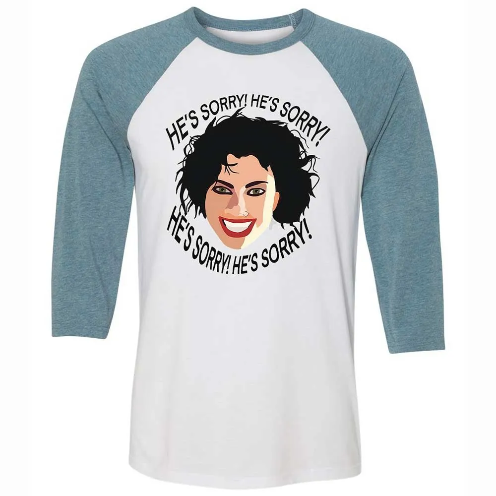Unisex 3/4 Baseball Tee - XRKF3ZXR - White/Denim - 3