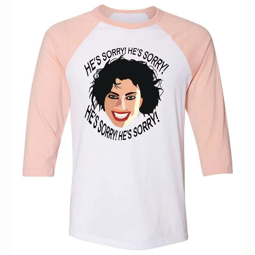 Unisex 3/4 Baseball Tee - XRKF3ZXR - White/Heather Peach - 5