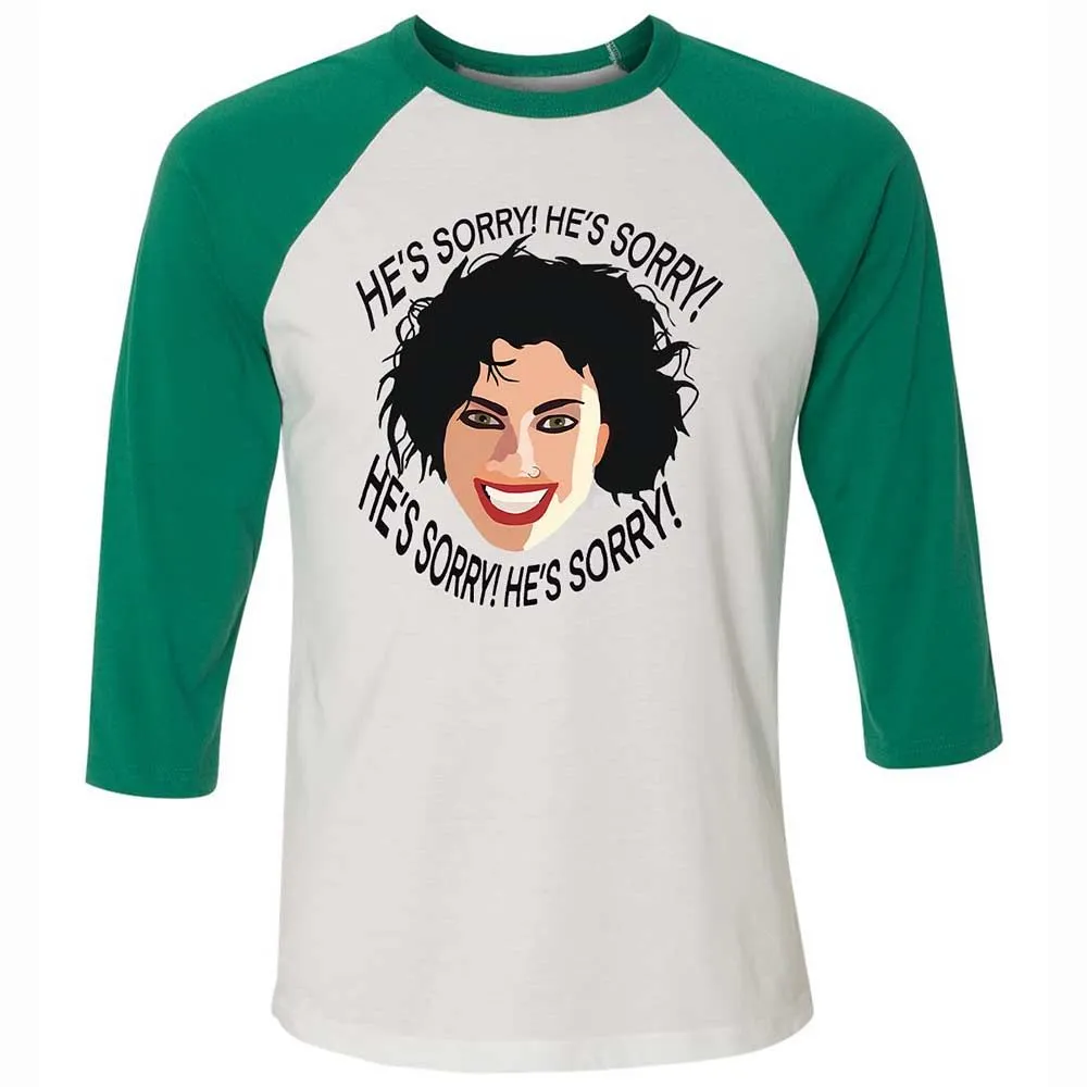 Unisex 3/4 Baseball Tee - XRKF3ZXR - White/Kelly - 6