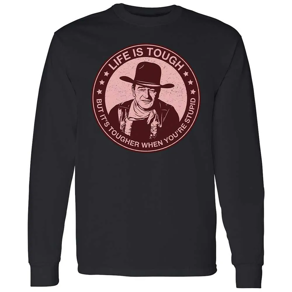 Long Sleeve T-Shirt - E6ZMKBBC - Black - 12