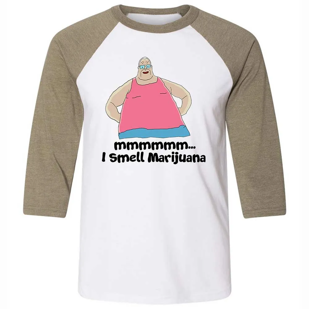 Unisex 3/4 Baseball Tee - SMGHGJTJ - White/Heather Olive - 4