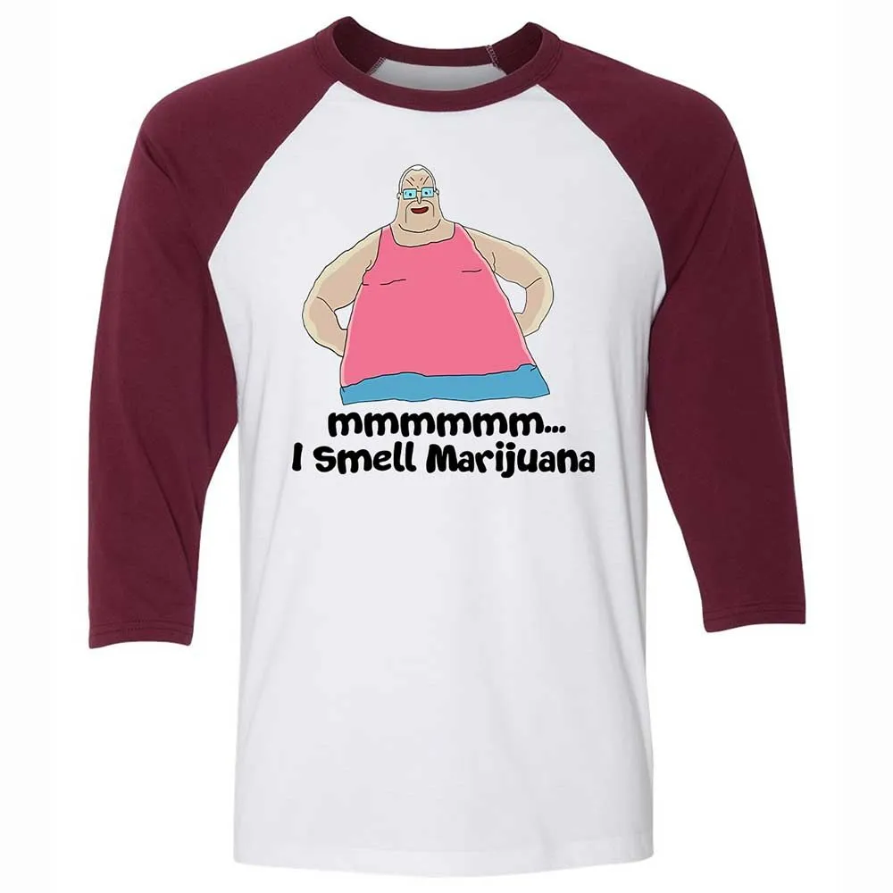 Unisex 3/4 Baseball Tee - SMGHGJTJ - White/Maroon - 7