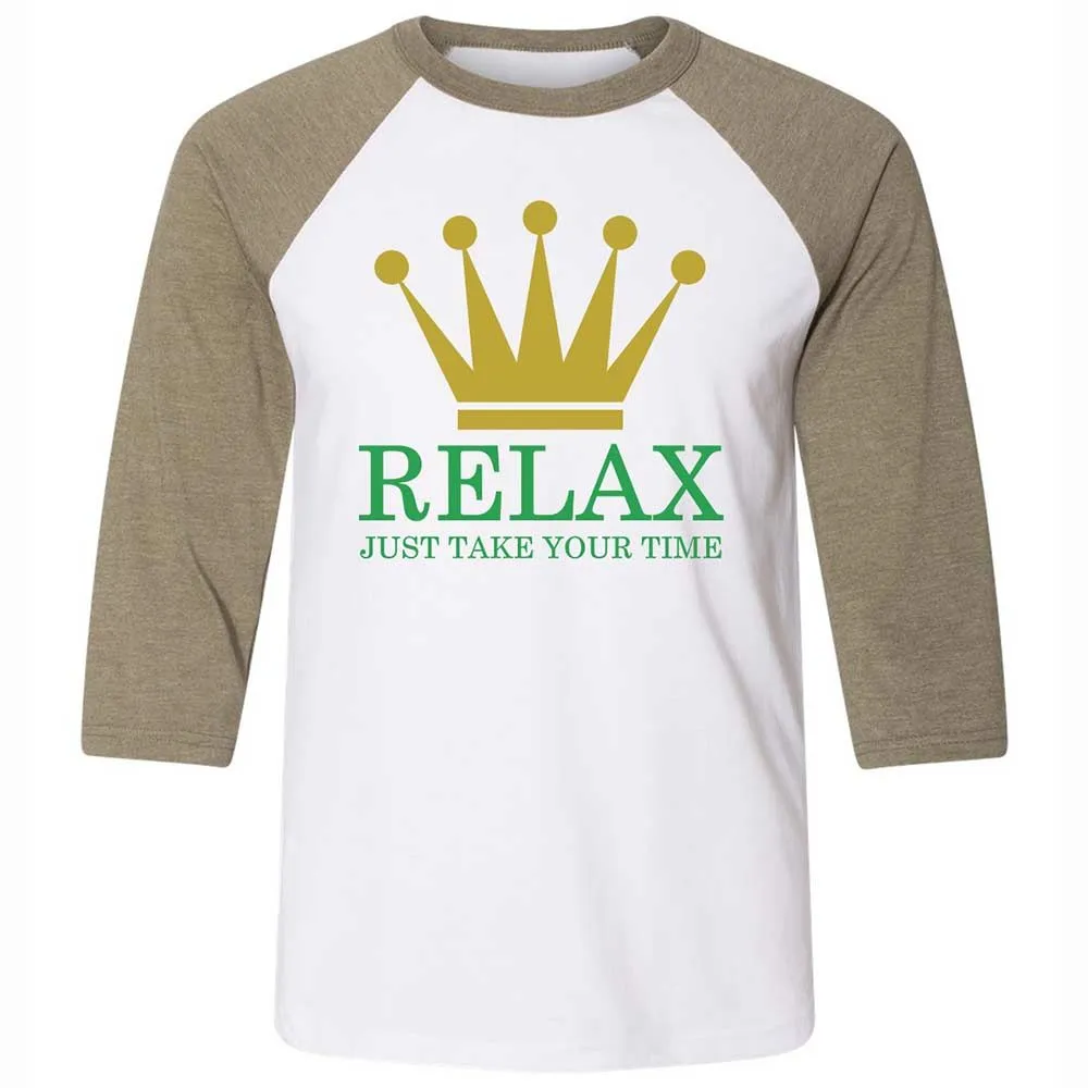 Relax Just Take Your Time - White/Heather Olive - 4