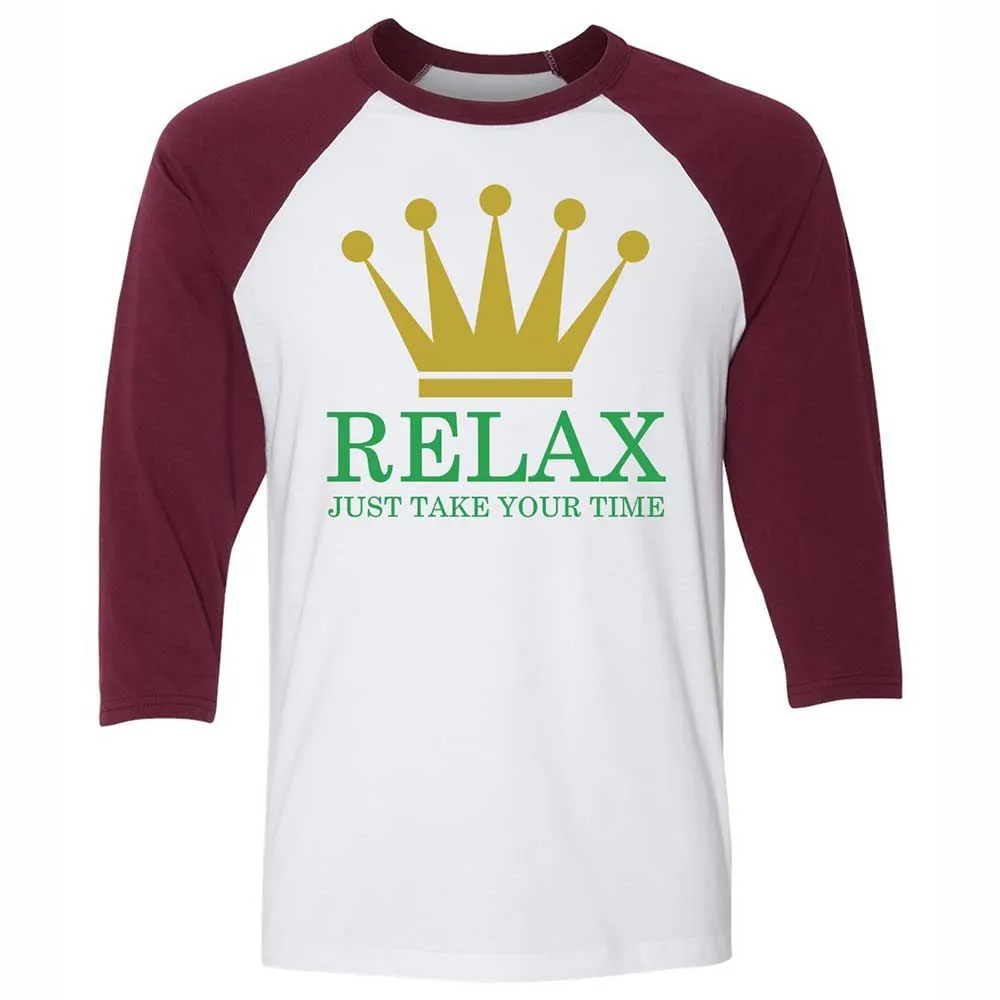 Relax Just Take Your Time - White/Maroon - 7