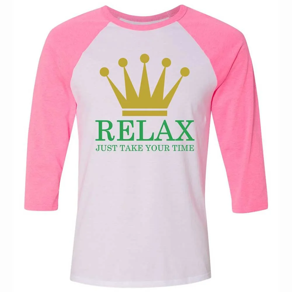 Relax Just Take Your Time - White/Neon Pink - 12
