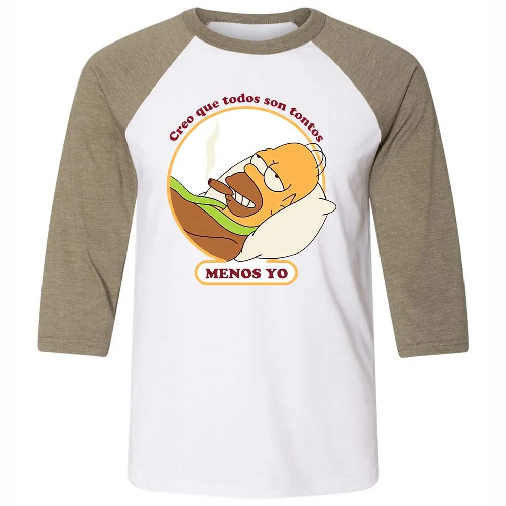 Everyone's stupid except me - White/Heather Olive - 4