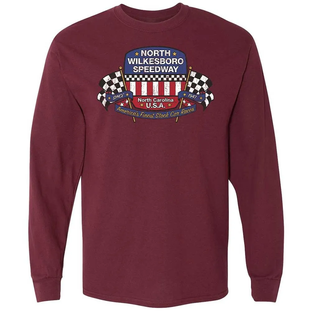 Long Sleeve T-Shirt - J9VMHLNY - Maroon - 16