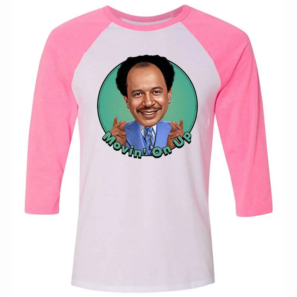 Unisex 3/4 Baseball Tee - KVNCH9GJ - White/Neon Pink - 12
