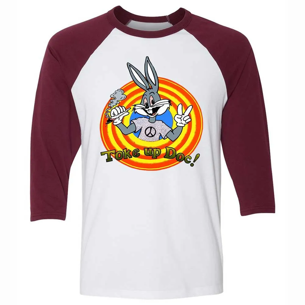 Unisex 3/4 Baseball Tee - 5B7PTPAM - White/Maroon - 7