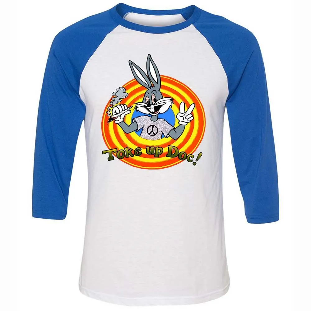 Unisex 3/4 Baseball Tee - 5B7PTPAM - White/True Royal - 10