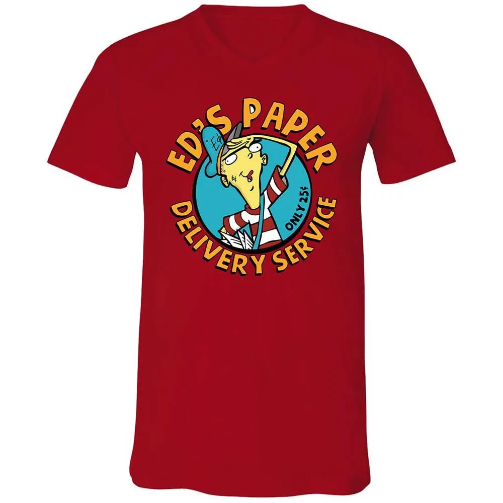Unisex V-Neck T-Shirt - M6CTV62E - Red - 5