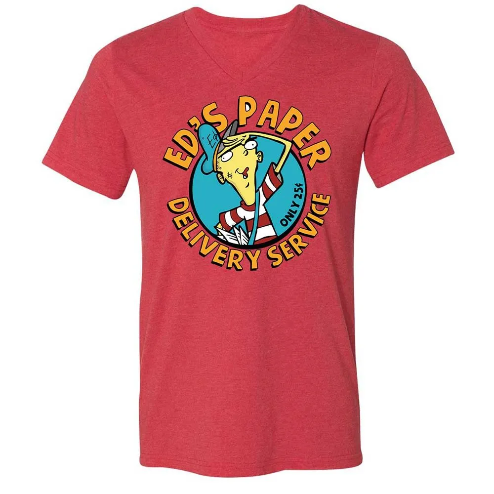 Unisex V-Neck T-Shirt - M6CTV62E - Heather Red - 6