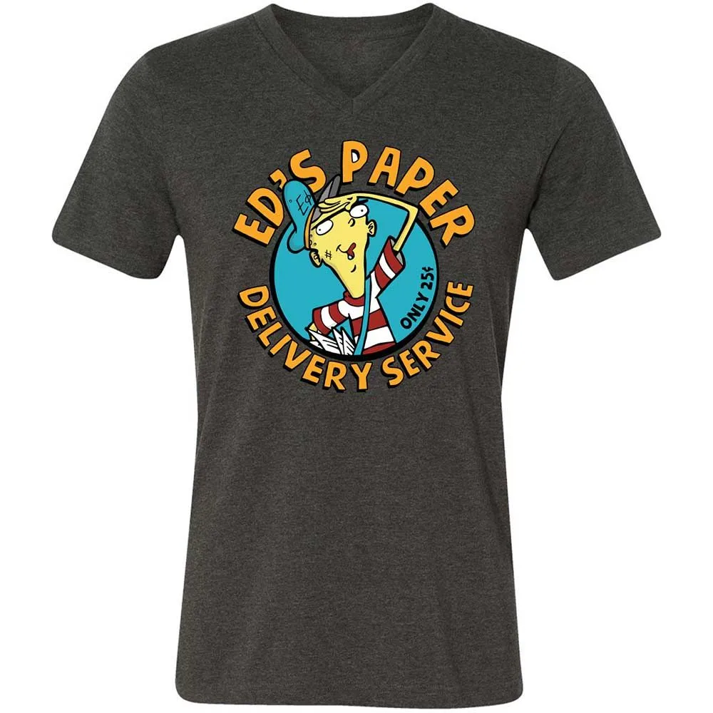 Unisex V-Neck T-Shirt - M6CTV62E - Dark Grey Heather - 8