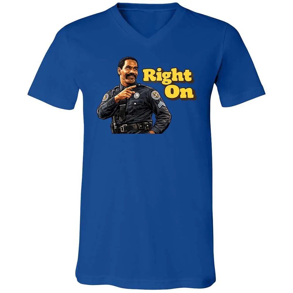 Unisex V-Neck T-Shirt - HTFWHYVP - True Royal - 3