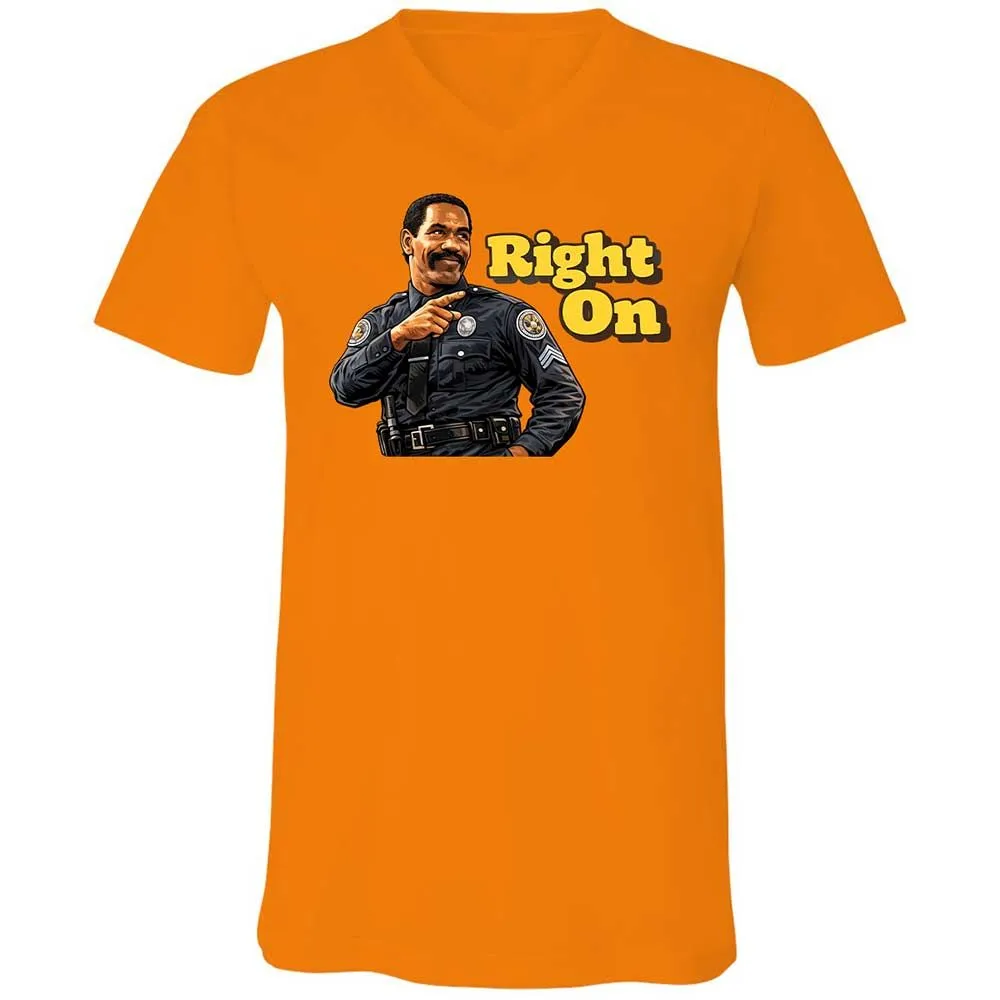 Unisex V-Neck T-Shirt - HTFWHYVP - Orange - 7