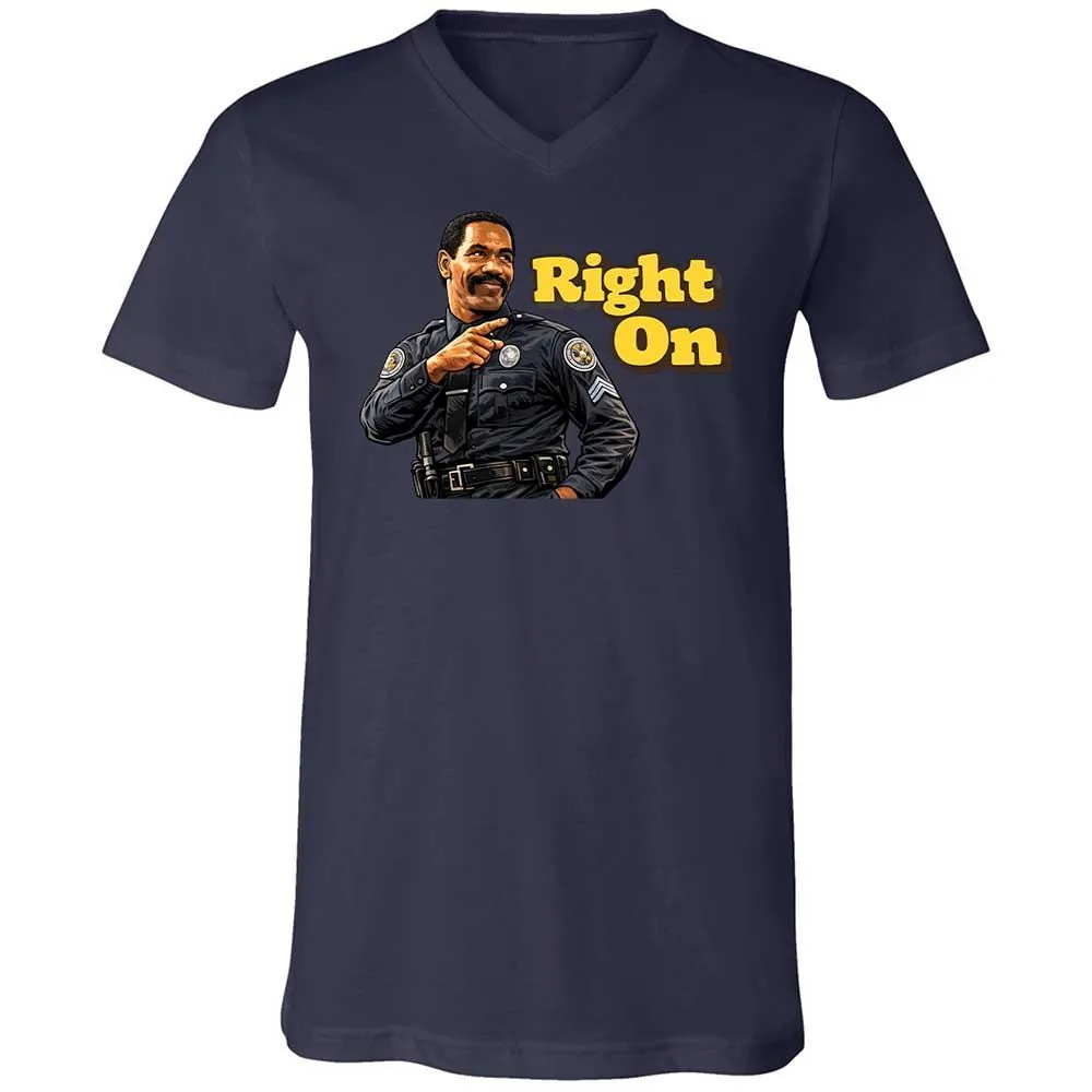 Unisex V-Neck T-Shirt - HTFWHYVP - Navy - 12