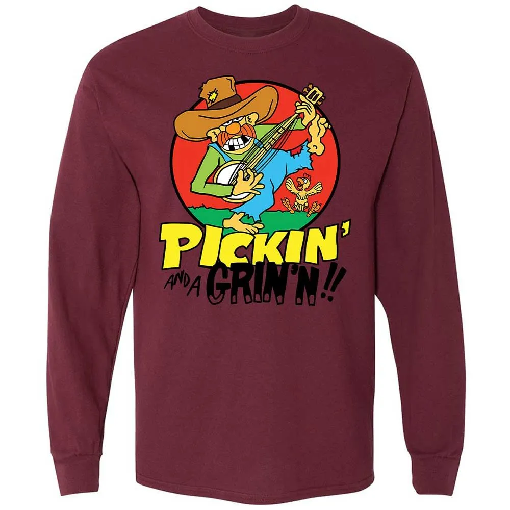 Pickin' and a Grinnin - Maroon - 16