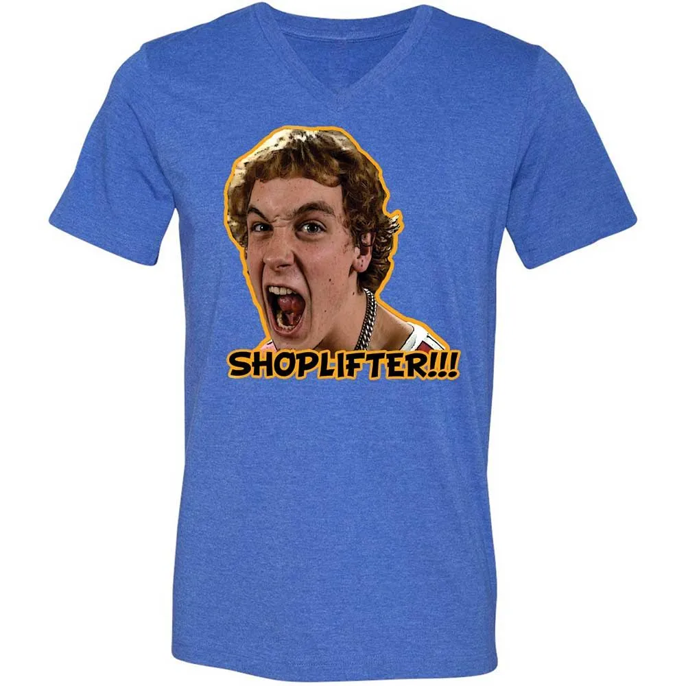 Unisex V-Neck T-Shirt - 6ELZL3UU - Heather True Royal - 4